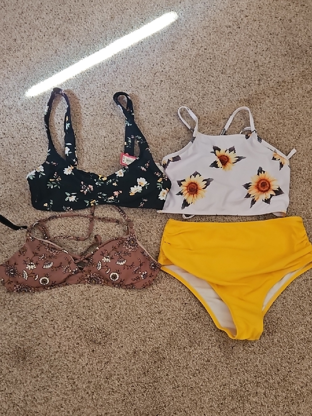 Xhilaration Yellow High Waist Bikini Bottom